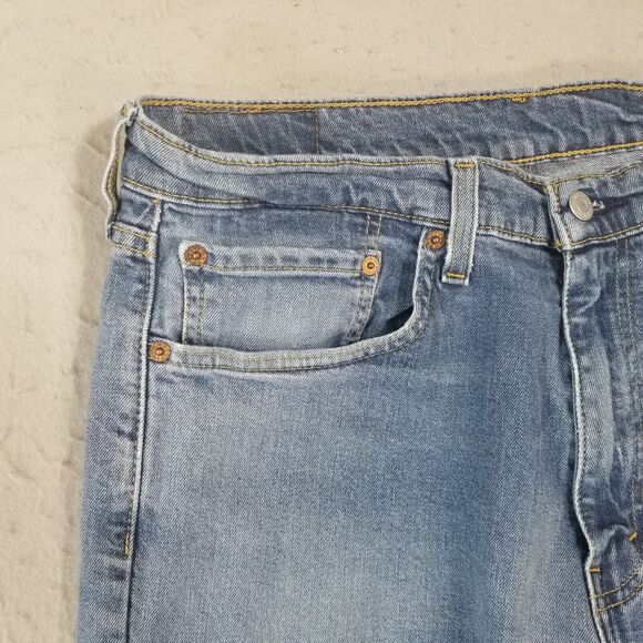 Levi's 505 jeans men's 36x26 regular fit blue stretch denim pants - Picture 3 of 13